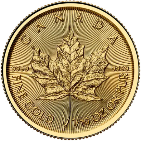 Zlatá mince 1/10 Oz Maple Leaf 2025