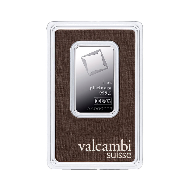 Platinový slitek 1 Oz Valcambi