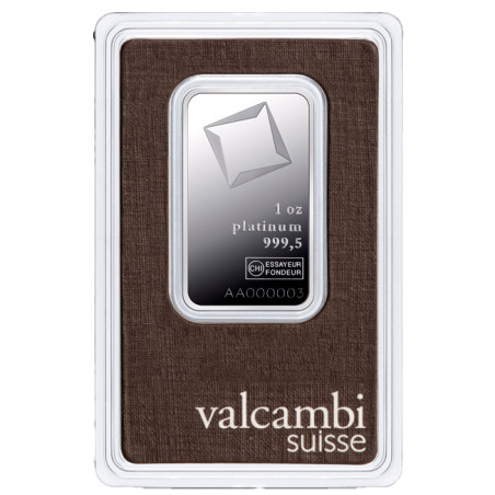 Platinový slitek 1 Oz Valcambi
