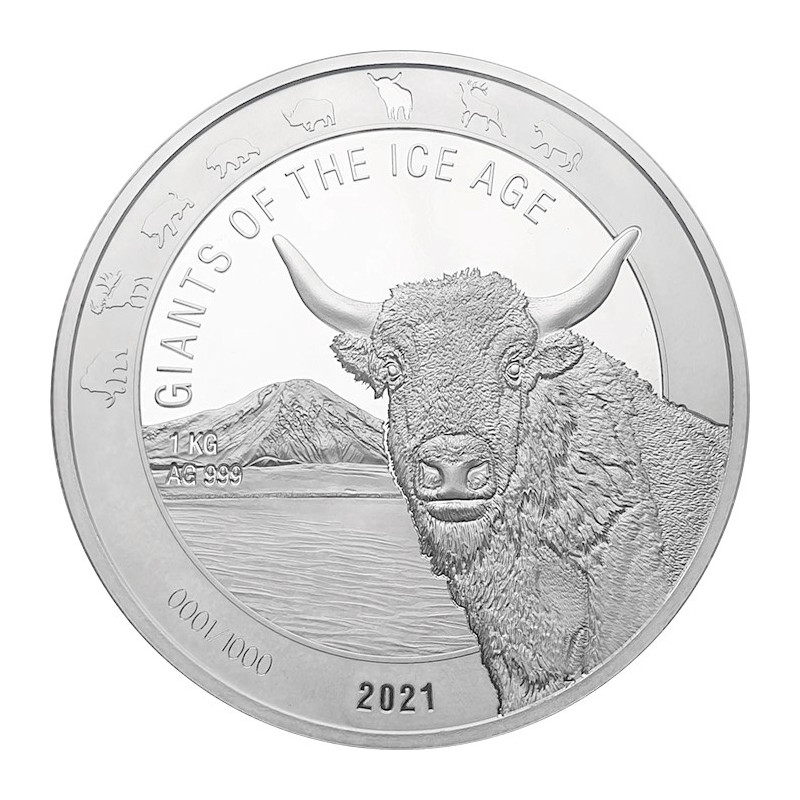 Stříbrná mince 1 Oz Giants of the Ice Age Pratur 2021
