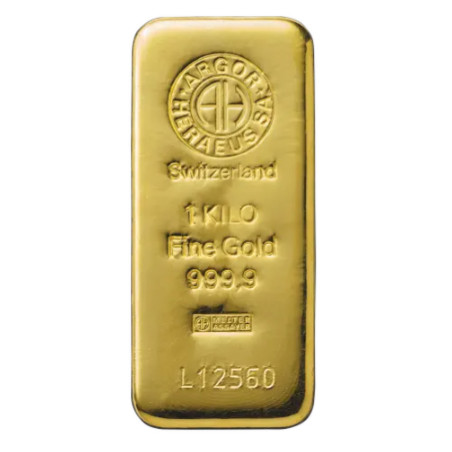 Zlatý slitek 1 Kg Argor Heraeus