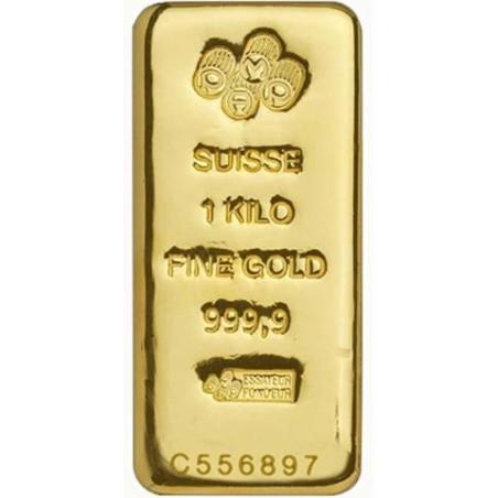 Zlatý slitek 1 Kg PAMP litý