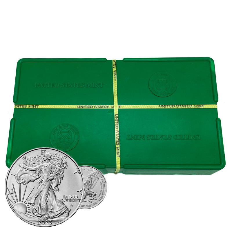 Box 500 x stříbrná mince 1 Oz American Eagle