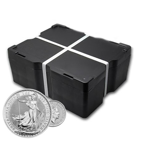 Box 500 x stříbrná mince 1 Oz Britannia