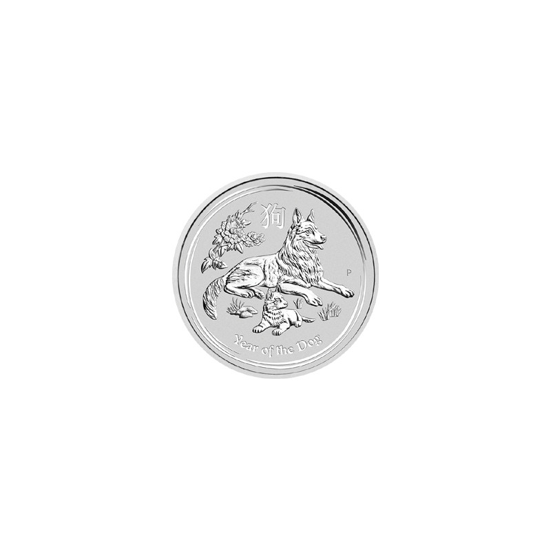 Stříbrná mince 1 Oz Lunar Series II Year of the Dog 2018
