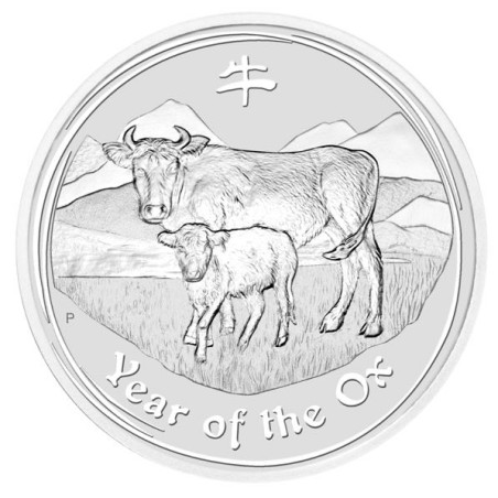 Stříbrná mince 1 Oz Lunar Series II Year of the Ox 2009