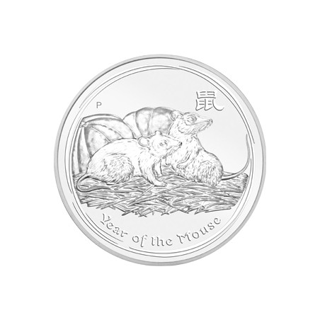 Stříbrná mince 1 Oz Lunar Series II Year of the Mouse 2008