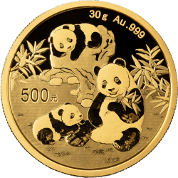 Zlatá mince 30 g China...