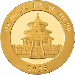 Zlatá mince 15 g China Panda 2025