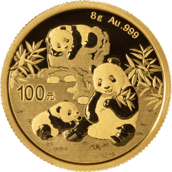Zlatá mince 8 g China Panda...