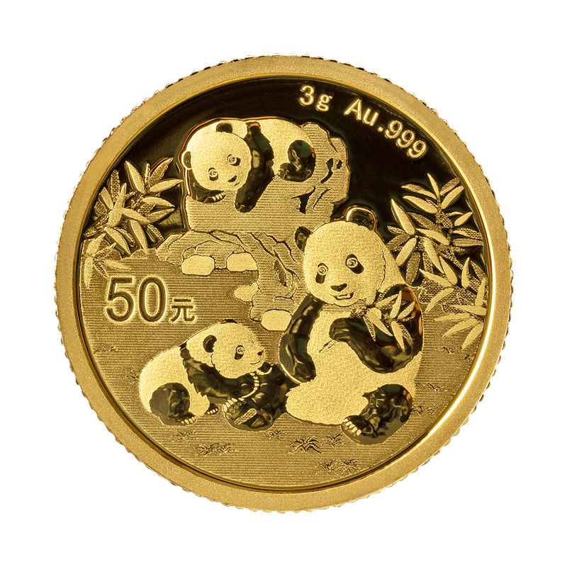 Zlatá mince 3 g China Panda 2025