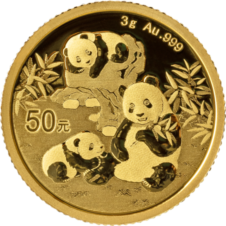 Zlatá mince 3 g China Panda 2025