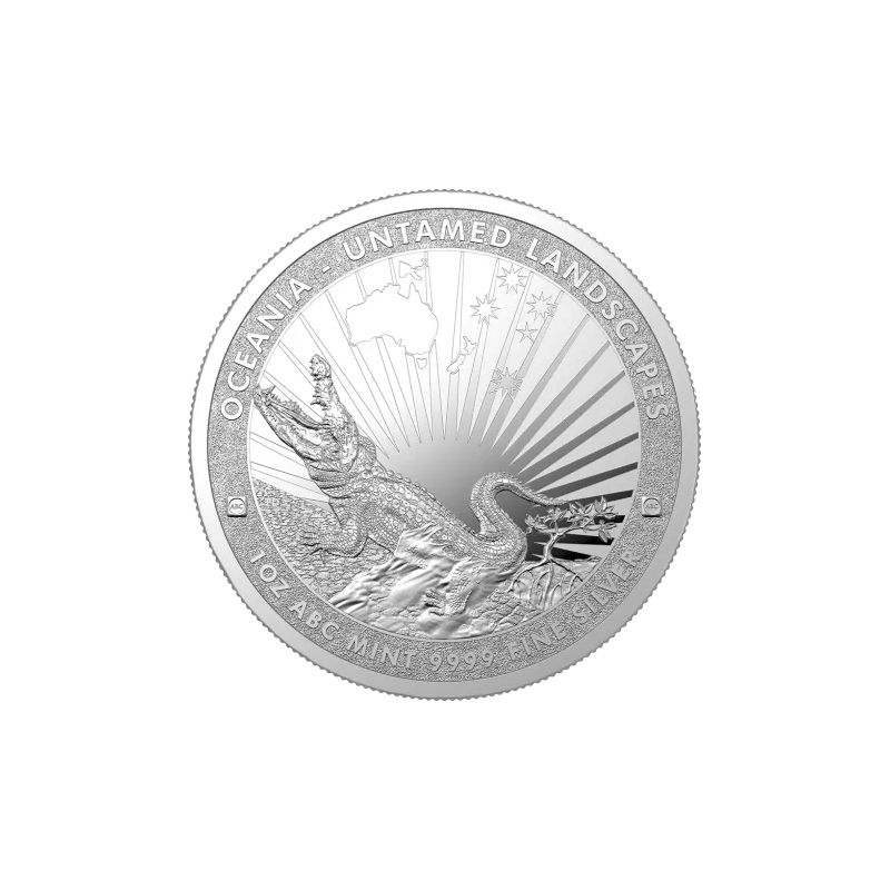 Stříbrná mince 1 Oz Untamed Landscapes Krokodýl 2024
