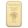 Zlatý slitek 20 g Heraeus