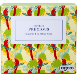Stříbrná mince 1 Oz Love is precious Macaws 2025