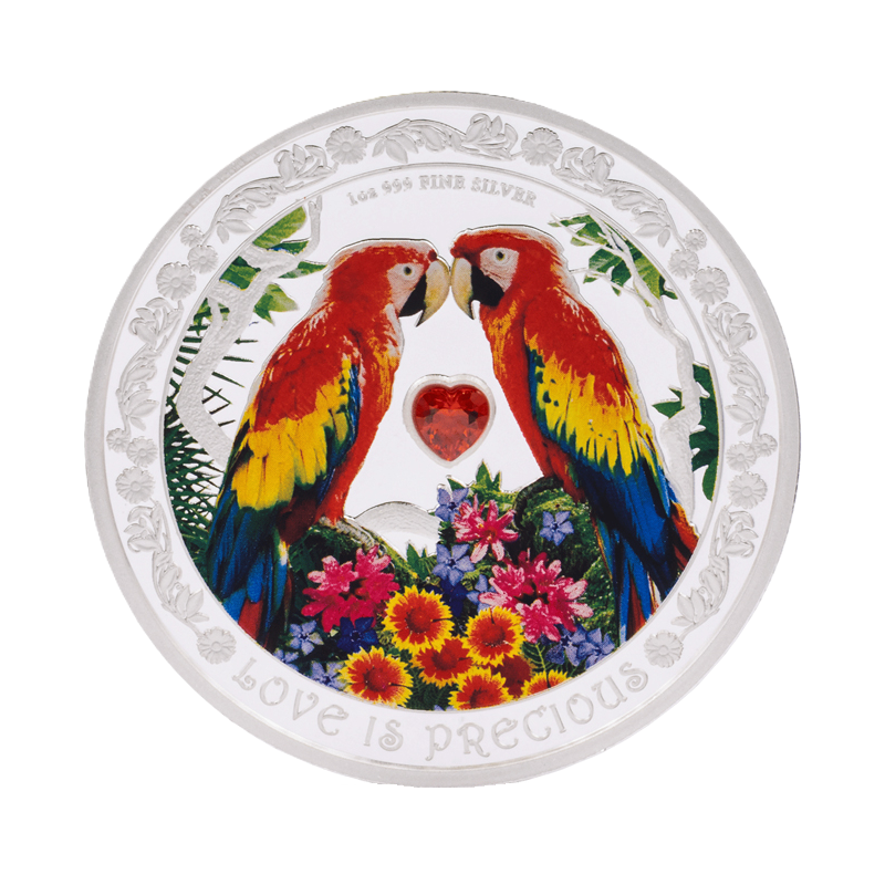 Stříbrná mince 1 Oz Love is precious Macaws 2025