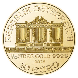Zlatá mince 1/10 Oz Wiener Philharmoniker 2025