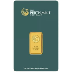 Zlatý slitek 5 g Perth Mint