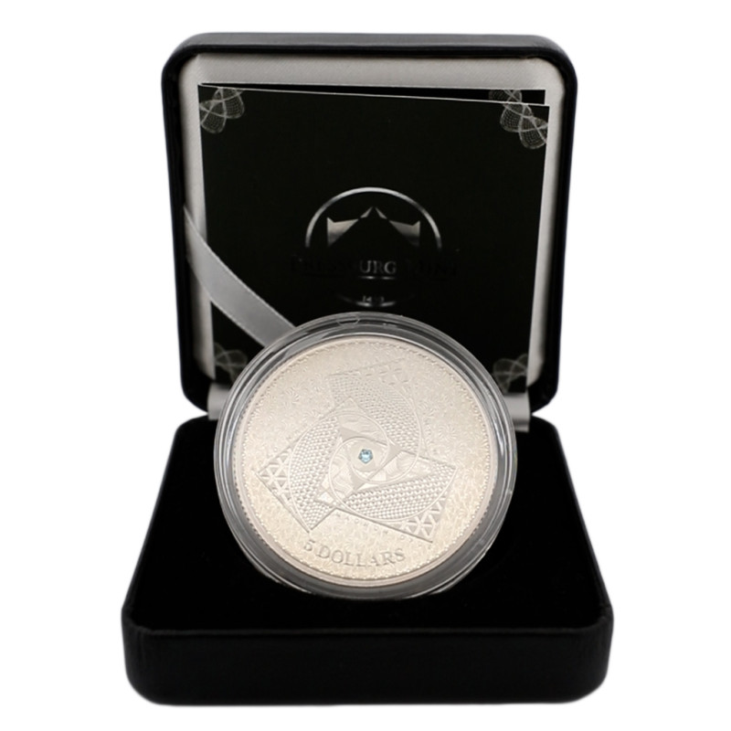 Stříbrná mince 1 Oz Magnum Opus 2022 Proof křišťály Swarovski