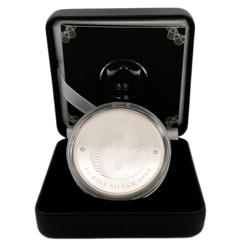 Stříbrná mince 1 Oz Equilibrium 2021 Proof křišťály Swarovski