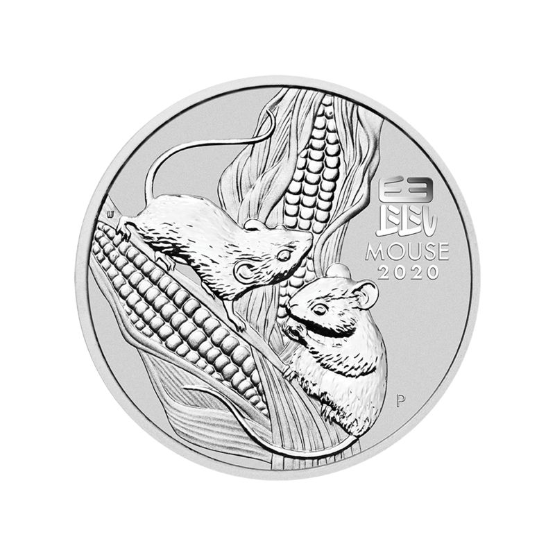 Stříbrná mince 2 Oz Lunar Series III Year of the Mouse 2020