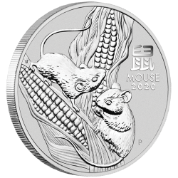 Stříbrná mince 2 Oz Lunar Series III Year of the Mouse 2020