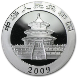 Stříbrná mince 1 Oz China Panda 2009