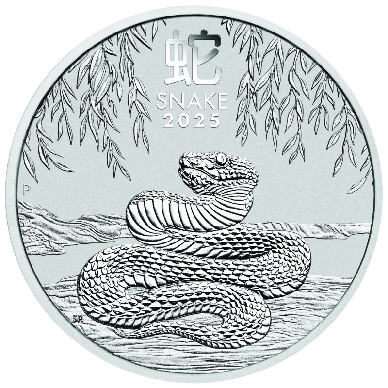 Stříbrná mince 5 Oz Lunar Series III Year of the Snake 2025
