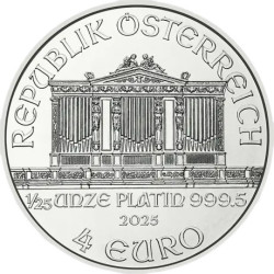 Platinová mince 1/25 Oz Wiener Philharmoniker 2025