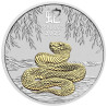 Stříbrná mince 1 Oz Lunar Series III Year of the Snake 2025 Zlaceno