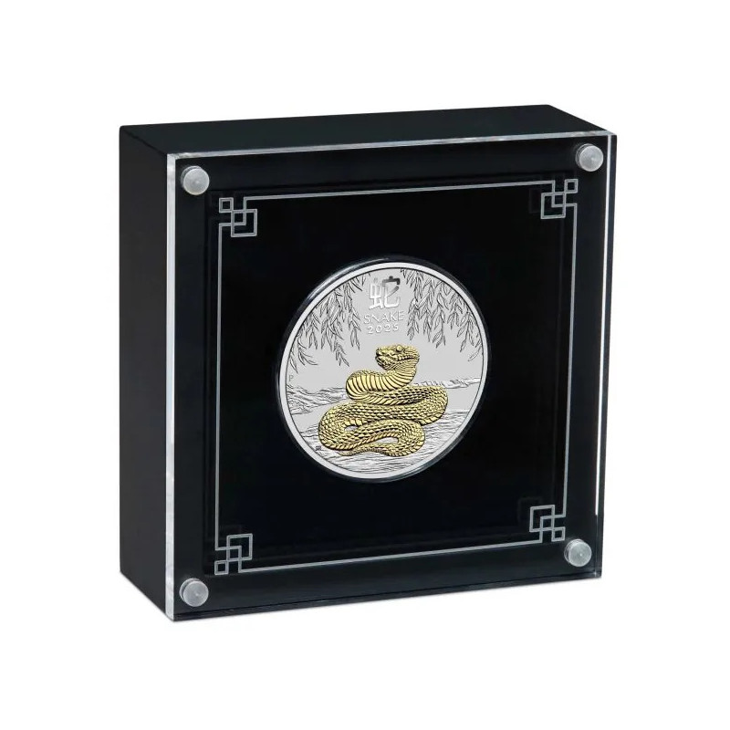 Stříbrná mince 1 Oz Lunar Series III Year of the Snake 2025 Zlaceno