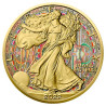 Stříbrná mince 1 Oz American Eagle Circle of Life 2022 Zlaceno a Kolorováno