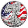 Stříbrná mince 1 Oz American Eagle American Flag 2022 Kolorováno