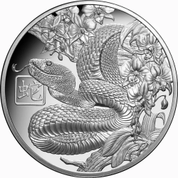 Stříbrná mince 1 Oz Lunar Snake 2025 Proof