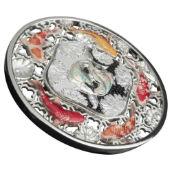 Stříbrná mince 2 Oz Filigree Koi 2023 Proof
