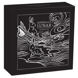 Stříbrná mince 1/2 Oz Lunar Series III Year of the Rabbit 2023 Proof