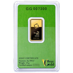 Zlatý slitek 10 g Valcambi Green Gold
