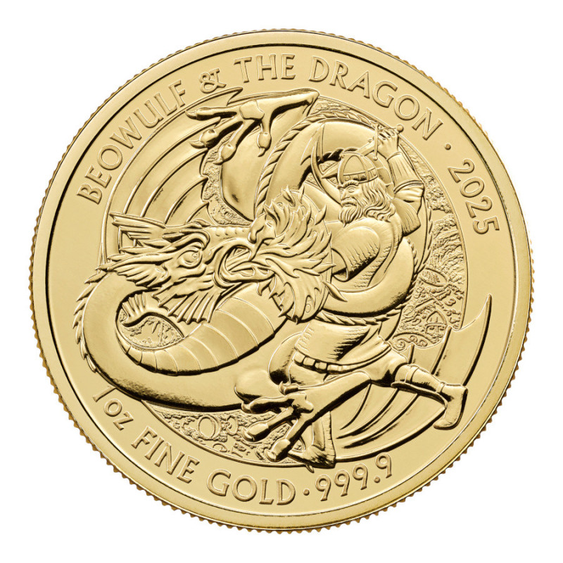 Zlatá mince 1 Oz Mýty a legendy Beowulf a Drak 2025