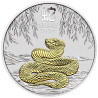 Stříbrná mince 1 Oz Lunar Series III Year of the Snake 2025 Zlaceno