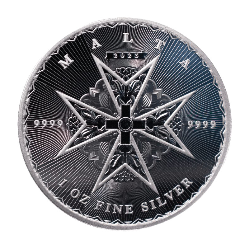 Stříbrná mince 1 Oz Maltese cross 2023 (Maltézský Kříž)
