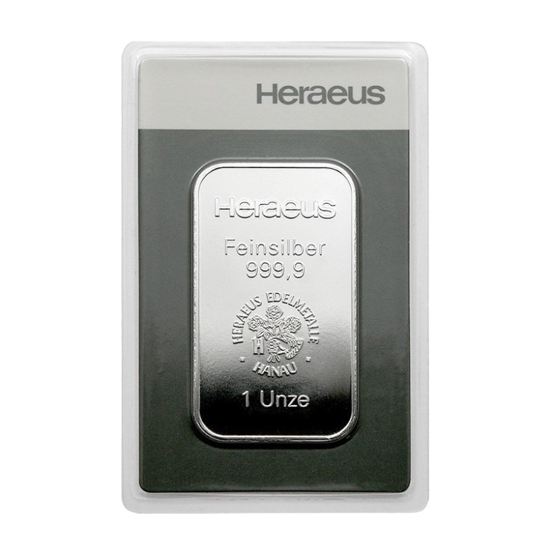 Stříbrný slitek 100 g Heraeus