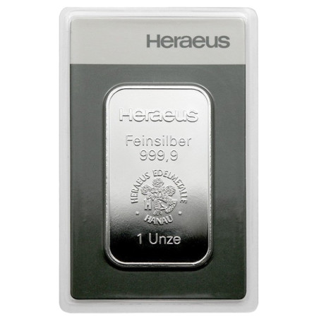 Stříbrný slitek 100 g Heraeus