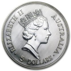 Stříbrná mince 1 Oz Kookaburra 1990