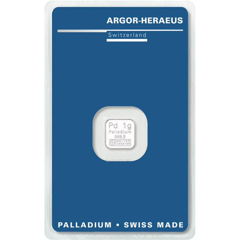 Palladiový slitek 1 g Argor Heraeus