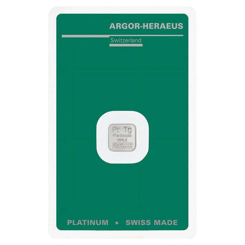 Platinový slitek 1 g Argor Heraeus
