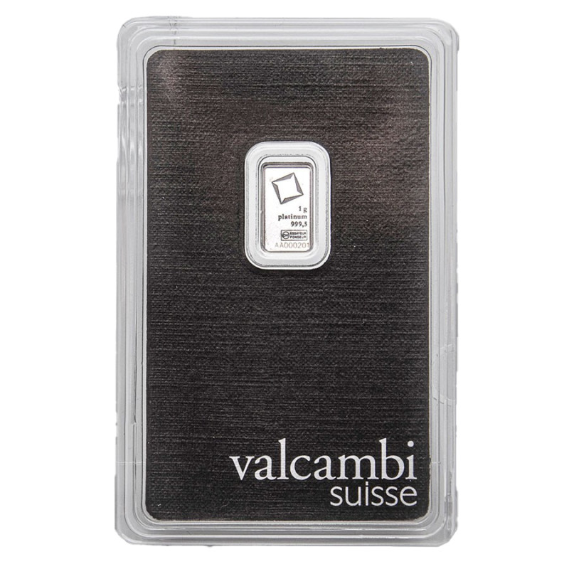 Platinový slitek 1 g Valcambi