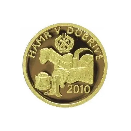Zlatá mince 1/4 Oz Hamr v Dobřívě 2010 Proof
