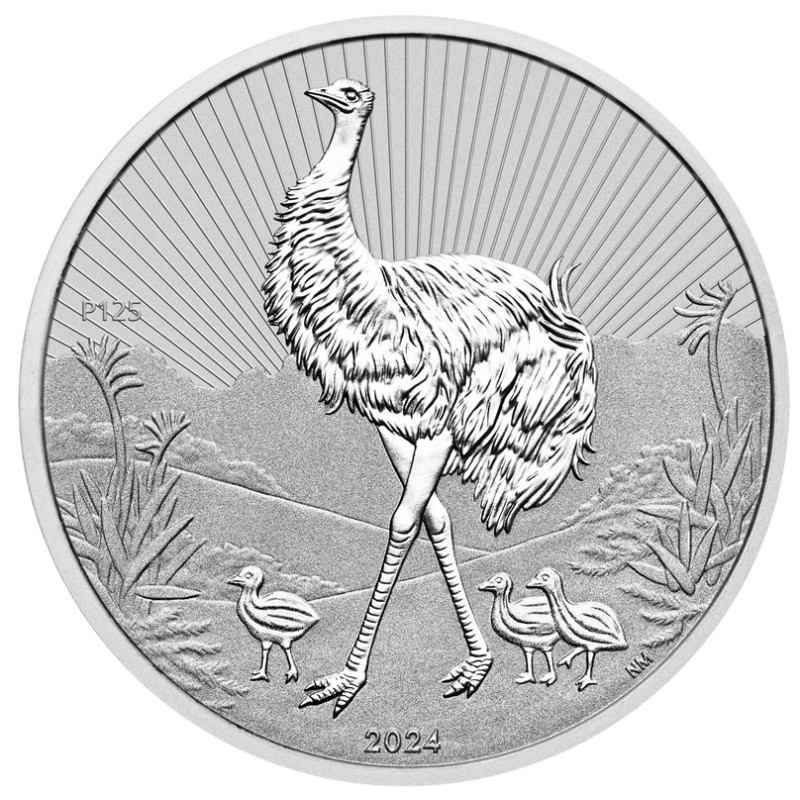 Stříbrná mince 2 Oz Next Generation Emu 2024