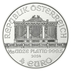 Platinová mince 1/25 Oz Wiener Philharmoniker 2024