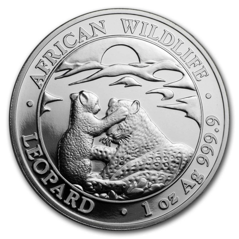 Stříbrná mince 1 Oz African Wildlife Leopard 2019
